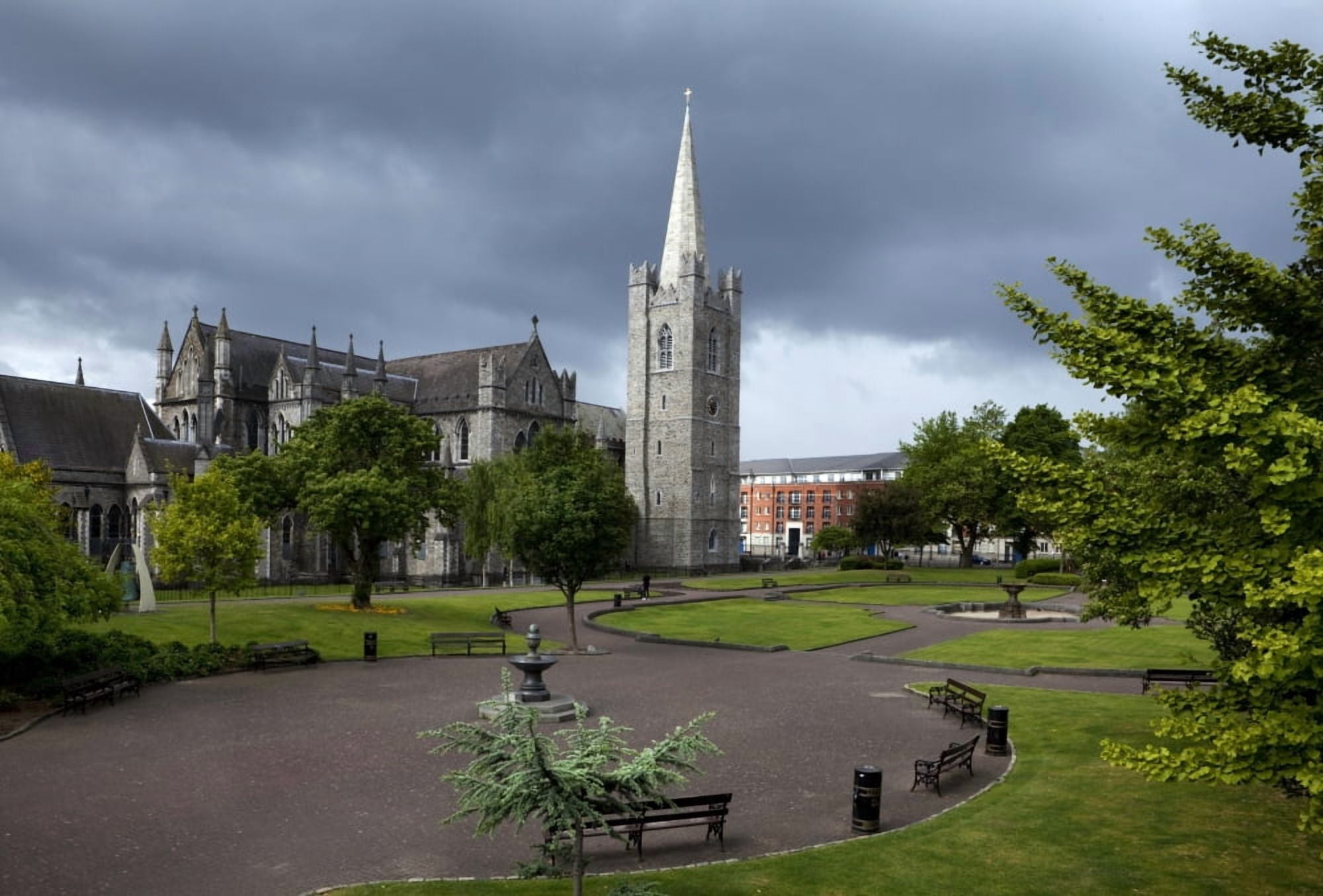 St Patricks Cathedral Dublin Ireland Canvas Art - Panoramic Images (36 x 24)