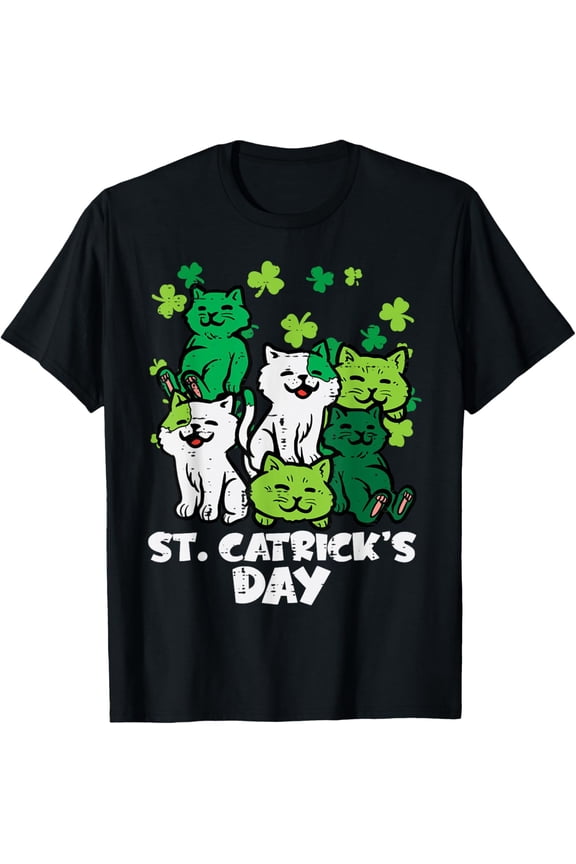 St Patricks Catricks Day Cats Saint Pattys Women T-Shirt