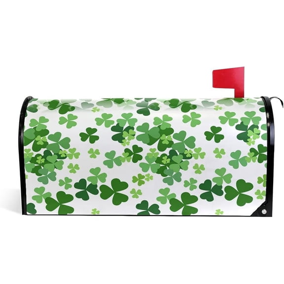 St Patricks Clover Shamrocks Magnetic Mailbox Cover for Standard Mailboxes