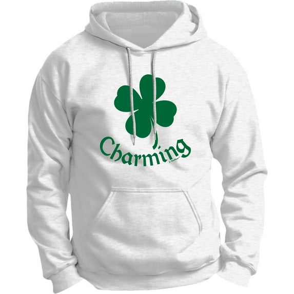 St Patricks Day Accessories 4 Leaf Clover Shamrock Lucky Charming Plus Size Premium Hoodie Sweatshirt 3X-Large Ash
