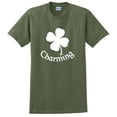 thumbnail image 1 of St Patricks Day Accessories 4 Leaf Clover Shamrock Lucky Charming Plus Size Short Sleeve T-Shirt 3X-Large Military Green, 1 of 3