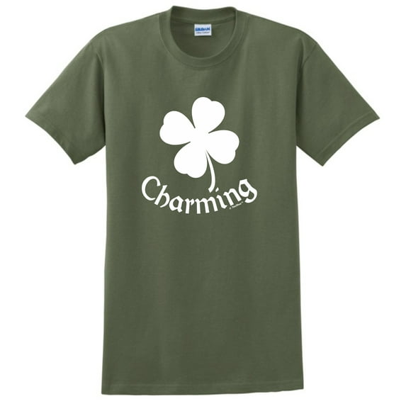 St Patricks Day Accessories 4 Leaf Clover Shamrock Lucky Charming Plus Size Short Sleeve T-Shirt 3X-Large Military Green