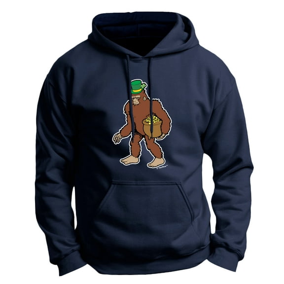 St Patricks Day Accessories Sasquatch Leprechaun Premium Hoodie Sweatshirt Small Navy