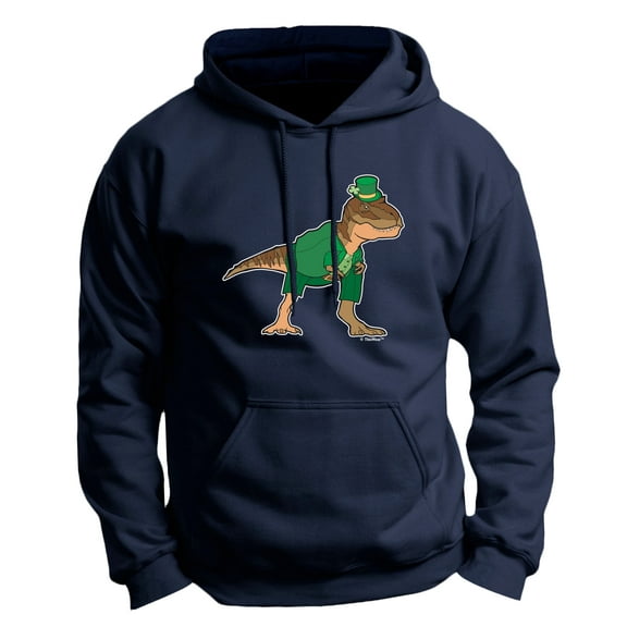 St Patricks Day Accessories T-Rex Leprechaun Premium Hoodie Sweatshirt Small Navy
