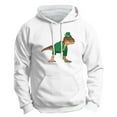 thumbnail image 1 of St Patricks Day Accessories T-Rex Leprechaun Premium Hoodie Sweatshirt Small White, 1 of 3