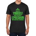 thumbnail image 1 of St. Patricks Day Always Be Yourself Leprechaun Mens Soft T Shirt Vintage Black SM, 1 of 1