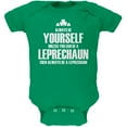 thumbnail image 1 of St. Patricks Day Always Be Yourself Leprechaun Soft Baby One Piece Kelly Green 18-24 M, 1 of 1