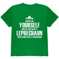 thumbnail image 1 of St. Patricks Day Always Be Yourself Leprechaun Youth T Shirt Irish Green YMD, 1 of 1