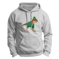 thumbnail image 1 of St Patricks Day Apparel T-Rex Leprechaun Premium Hoodie Sweatshirt 2X-Large Light Steel, 1 of 3