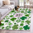 thumbnail image 1 of St Patricks Day Area Rugs 2.7'x5', Washable Small Throw Rugs for Kitchen Bedroom, Shamrock Grey Green Spring Modern Leaf Indoor Outdoor Rug Non-Slip Low Pile Carpet Runner Reversible Floor Mats, 1 of 8