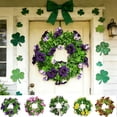 thumbnail image 1 of St Patricks Day Artificial Greenery Wreath - Spring Front Door Wreath, Sturdy Faux Greenery Frame, Durable Design, Festive Irish Holiday Decor for Indoor Outdoor Wall Porch Accent, 14in, A, 1 of 7
