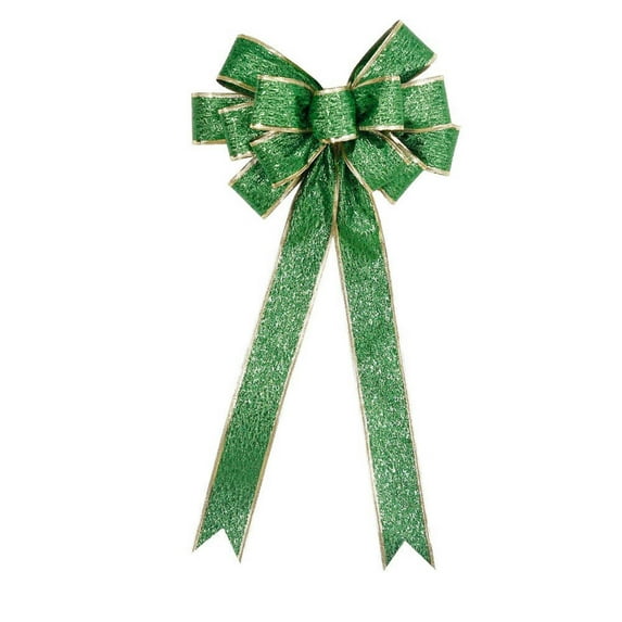 St Patricks Day Bow for Wreath Decorations,St Patricks Day Tree Topper Bow,Green Bowknot Irish Holiday Crafts Bows for Front Door Outdoor Outside