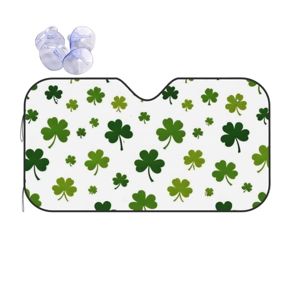 St Patricks Day Car Windshield Sun Shade Universal Fit Auto Sun Visor Protector