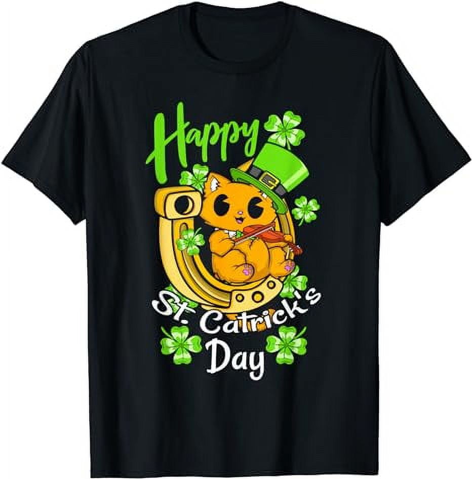 St Patricks Day Gifts Happy St Cat Tricks Day Cat Leprechaun T-Shirt St Patricks Day Gifts Happy St Cat Tricks Day Cat Leprechaun T-Shirt