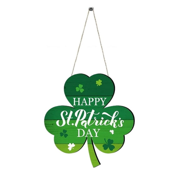 PRETXORVE St Patricks Day Decorations, St Patrick's Day Door Decorations St Patrick's Day Decorative Shamrocks Wooden Plaques Shamrocks Hangings for Front Doors and Walls