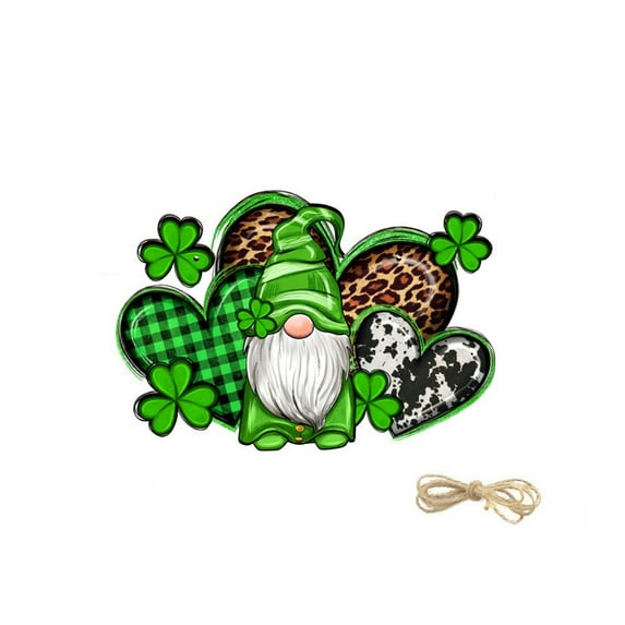 PRETXORVE St Patricks Day Decorations, St Patrick's Day Door Decorations St Patrick's Day Gnome Elderly DecorationWooden Plaques Hangings for Front Doors and Walls