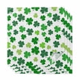 thumbnail image 1 of St Patricks Day Cloth Napkins, Green Shamrock Spring Watercolor Lucky Leaf Washable and Reusable Dinner Napkins Set of 4, Table Napkin for Kitchen Party Birthday Wedding Hotel Housewarming 20"x20", 1 of 9