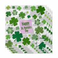 thumbnail image 1 of St Patricks Day Cloth Napkins, Shamrock Grey Green Spring Modern Leaf Washable and Reusable Dinner Napkins Set of 4, Table Napkin for Kitchen Party Birthday Wedding Hotel Housewarming 20"x20", 1 of 9
