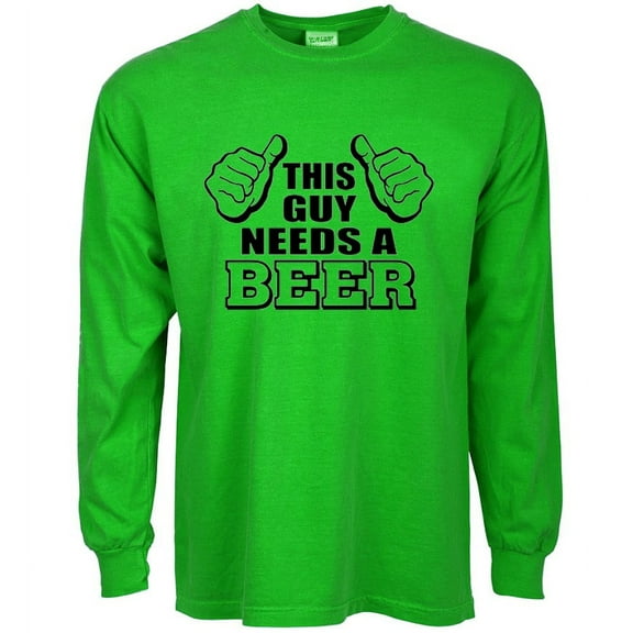 St Patricks Day Clothes Mens Funny T-shirt Long Sleeve Green Graphic Tee