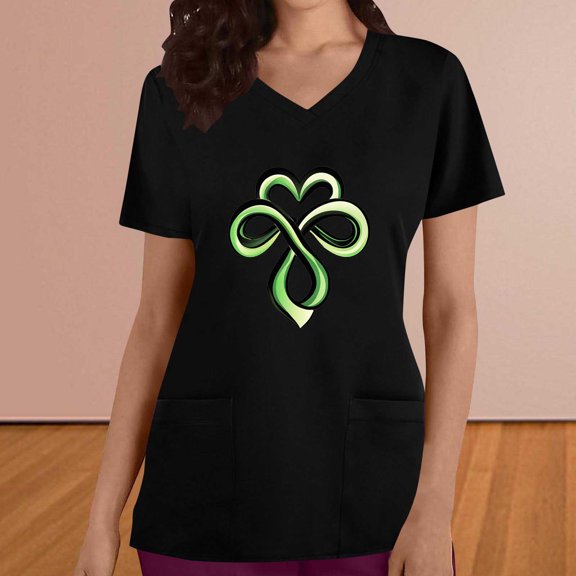 St Patricks Day Clothes for Women, Flowy Tops For Women Womens Crop Tops Plus Size Tee Shirts For Women Womens Plus Size Graphic T Shirts Athleta Tops For Women Womens Tops