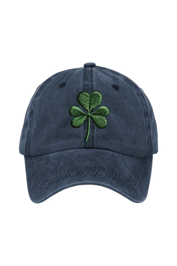 St Patricks Day Clover Cap Navy