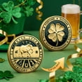 thumbnail image 1 of St Patricks Day Coin,Embossed Four Leaf Clover Challenge Coin With Good Luck Encouragement Theme Double Sided Metal Keepsake For Holiday Gift And Collection, 1 of 6