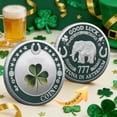 thumbnail image 1 of St Patricks Day Coin,Embossed Shamrock Challenge Coin With Good Luck Fortune Theme Double Sided Metal Commemorative Keepsake For Holiday Gift Collection And Display, 1 of 6