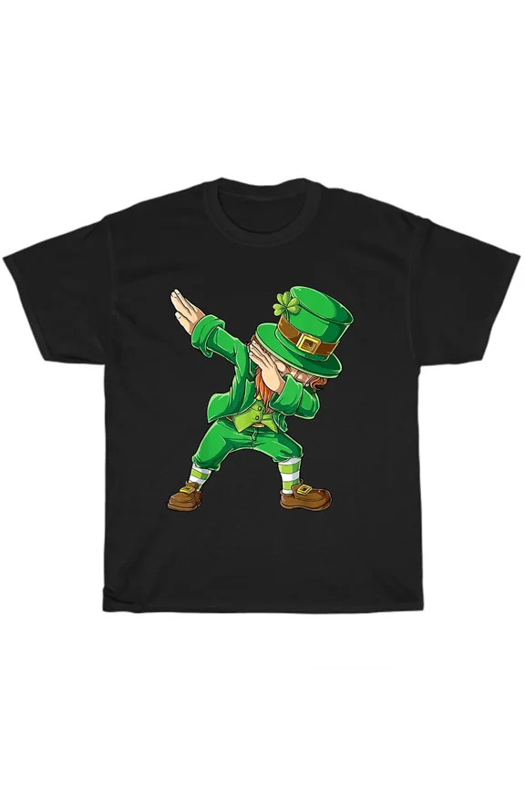 St Patricks Day Dabbing Leprechaun Dab Dance Shamrock Green Theme Unisex T-Shirt, up to size 5XL