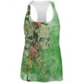 thumbnail image 1 of St. Patricks Day Deadly Wild Irish Rose Skull Tattoo All Over Womens Work Out Tank Top Multi X-LG, 1 of 2