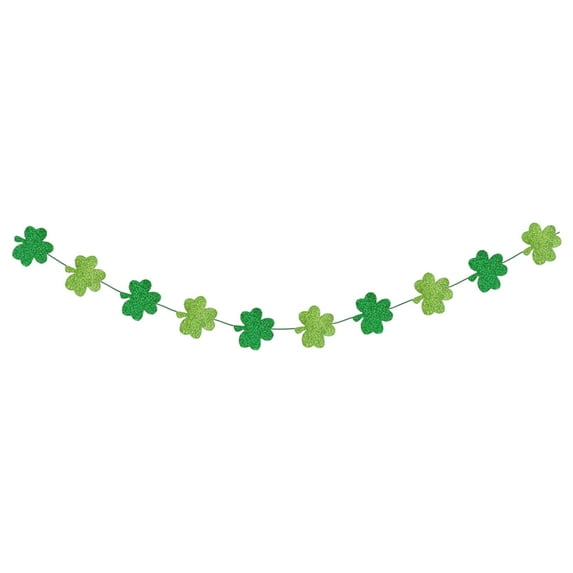 St Patricks Day Decorations, Binkne St. Patrick's Day Shamrock Celebration Banner Garland - Festive Green Decorations
