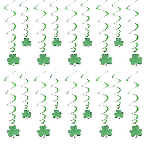 SIUBICH St Patricks Day Decorations Hanging Swirls Shamrock Decor St. Patrick's Day Party Favors
