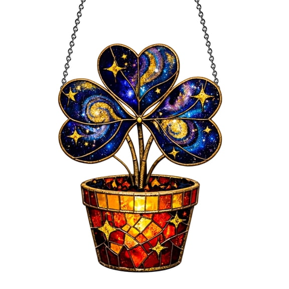 St Patricks Day Decorations Imitation 2D Acrylic Disc Pendant Window Decoration Porch Chain Tag Outdoor Decoration