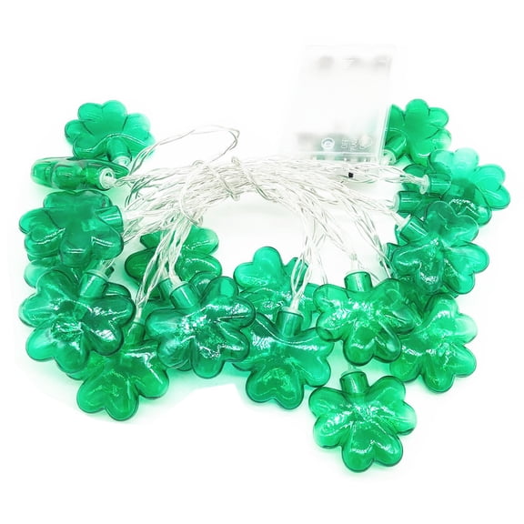 St Patricks Day Decorations Shamrocks String Lights USB Operated with Remote 5.4ft(1.65M) 10 LEDs Clover Green Lights for Bedroom Party Feast of Saint St. Patrick's Day Decoration