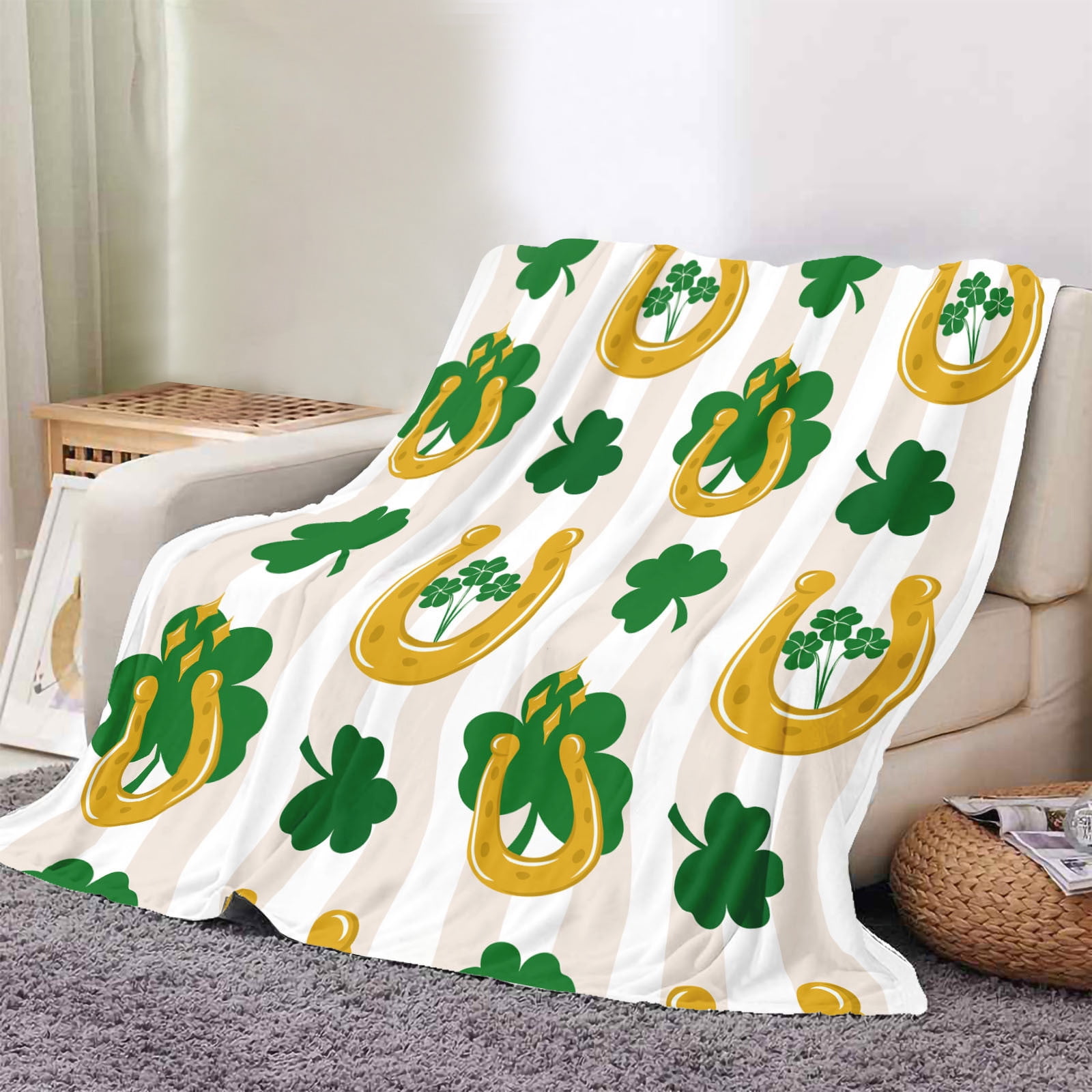 St patricks day fleece blanket hotsell