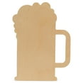 thumbnail image 1 of St Patricks Day Decorations, Unfinished Wood Beer Mug Cutout, 16 Inches, Pack of 3, by Woodpeckers, 1 of 5