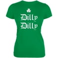 thumbnail image 1 of St. Patricks Day Dilly Dilly Shamrock Juniors Soft T Shirt Irish Green LG, 1 of 1