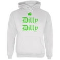 thumbnail image 1 of St. Patricks Day Dilly Dilly Shamrock Mens Hoodie White LG, 1 of 1