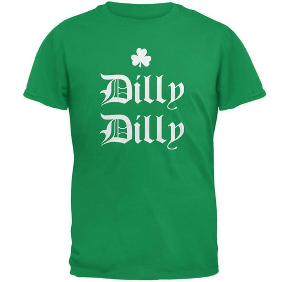 St. Patricks Day Dilly Dilly Shamrock Mens T Shirt and Shamrock Glasses Combo
