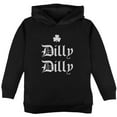 thumbnail image 1 of St. Patricks Day Dilly Dilly Shamrock Toddler Hoodie Black 2T, 1 of 1