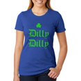 thumbnail image 1 of St. Patricks Day Dilly Dilly Shamrock Womens Soft Heather T Shirt, 1 of 1