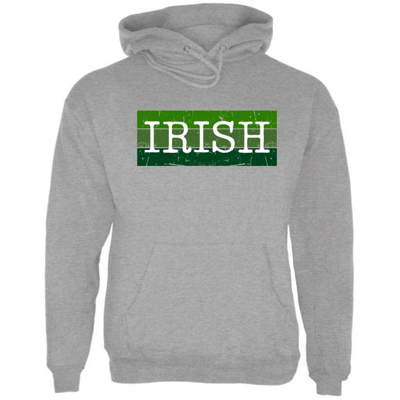 St Patricks Day Distressed Irish Typeset Mens Pullover Hoodie