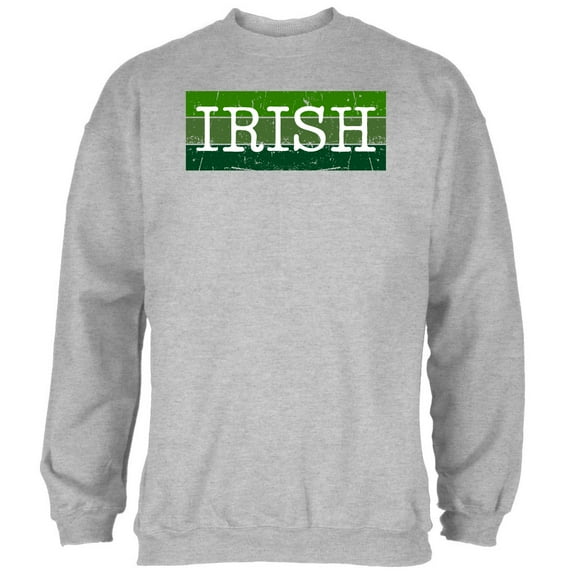 St Patricks Day Distressed Irish Typeset Mens Sweatshirt
