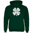 thumbnail image 1 of St. Patricks Day Distressed Shamrock Mens Hoodie Forest Green 2XL, 1 of 1