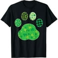 thumbnail image 1 of St Patricks Day Dog Cat Paw Shamrock Leopard Men Women T-Shirt, 1 of 3