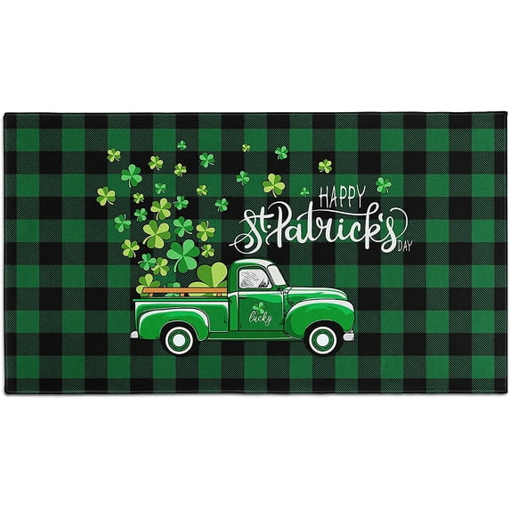 St Patricks Day Door Mat St Patricks Day Outdoor Mat St Patricks Rug St. Patrick''s Day Front Door Mat Spring Door Mat Indoor Outdoor Doormat Rug Floor Mat 30"x17"