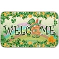 thumbnail image 1 of St Patricks Day Door Mat, St Patricks Leprechaun Gnome Outdoor Mat for Front Door, St. Patrick''s Day Shamrock Clover Non Slip Welcome Doormat for Outside Home Decor, 17x29 Inches, 1 of 5