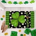 thumbnail image 1 of St Patricks Day Doormat 24" X 16" Irish Saint Patricks Day Front Door Mat Non-slip Entry Rug Buffalo Plaid Leprechaun Hat Door Mat Indoor Entrance Super Absorbent Welcome Mat for Front & Back Door, 1 of 6