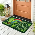 thumbnail image 1 of St Patricks Day Doormat Welcome Mat Green Shamrock Indoor Outdoor Porch Entrance Decor for Irish Festival Holiday(Green-B), 1 of 6