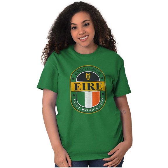 St Patricks Day Eire Ireland Flag Men's Graphic T Shirt Tees Brisco Brands L