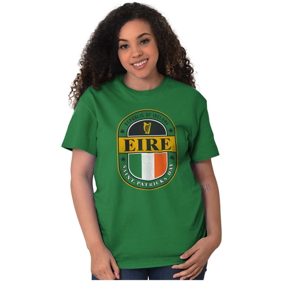 St Patricks Day Eire Ireland Flag Men's Graphic T Shirt Tees Brisco Brands X